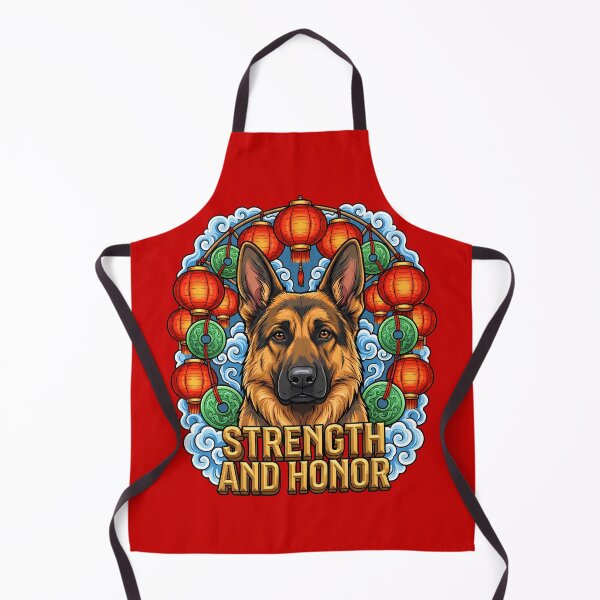 Item preview, German Shepherd Strength and Honor CNY Art designed and sold by Tong4130.