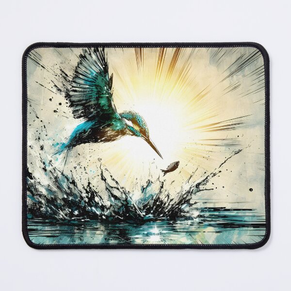 Item preview, Kingfisher Diving For Fish, Ai Generated Art  designed and sold by ACC .