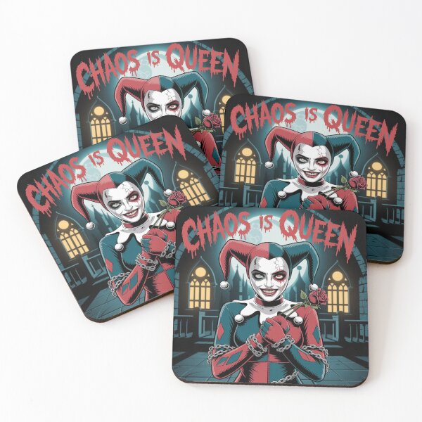 Item preview, Chaos Is Queen - Harley Quinn Gothic Asylum Horror Art designed and sold by Midnight Veil Designs.