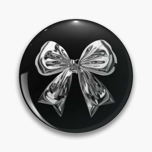 Item preview, 3D Chrome Bow - Metallic Coquette Aesthetic designed and sold by ASHARCHIVE.