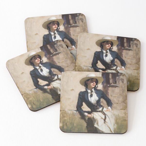 Item preview, Elegant cowgirl in Stylish Hat designed and sold by lautir.
