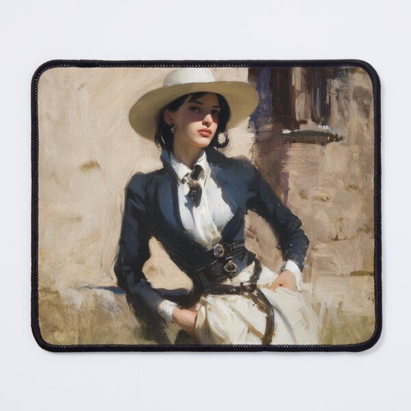 Item preview, Elegant cowgirl in Stylish Hat designed and sold by lautir.