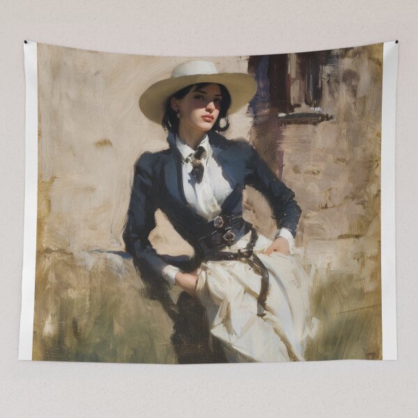 Item preview, Elegant cowgirl in Stylish Hat designed and sold by lautir.