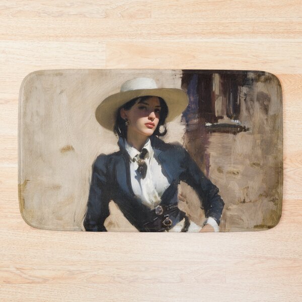 Item preview, Elegant cowgirl in Stylish Hat designed and sold by lautir.