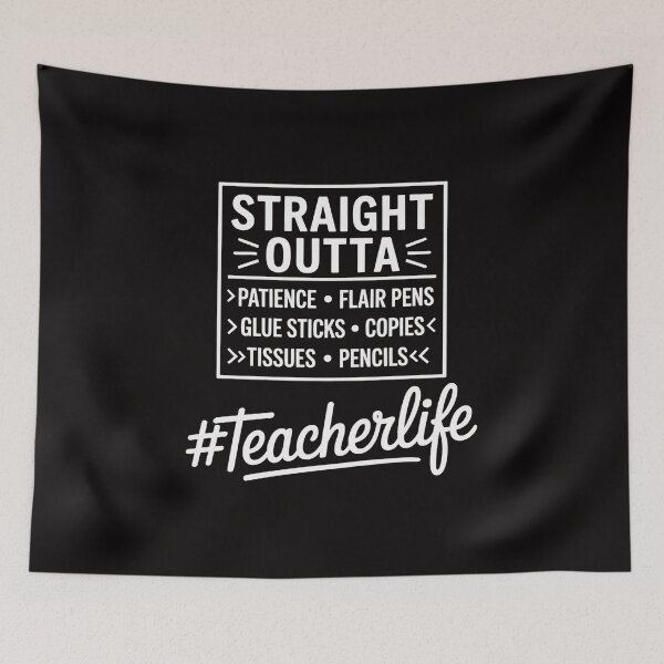 Item preview, Straight Outta Patience Flair Pens Glue Sticks Teacher Life designed and sold by HesterFoley.