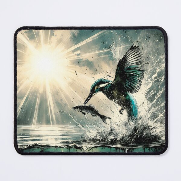 Item preview, Kingfisher Diving For Fish, Ai Generated Art  designed and sold by ACC .