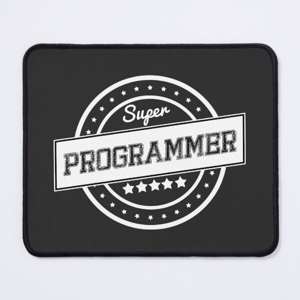 Artikelvorschau, Super Programmer Badge Stamp Vintage - Weiß entworfen und verkauft von WAMTEES.