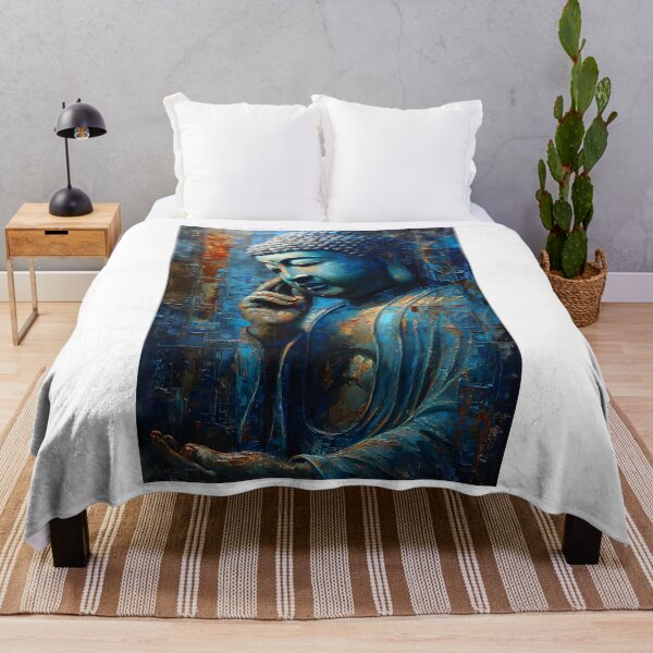 Item preview, Calming Blue Buddha Sculpture in Abstract Style Art designed and sold by Artessie.