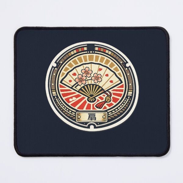 Item preview, Sensu Folding Fan – Japanese Manhole Cover Art designed and sold by Planthem.