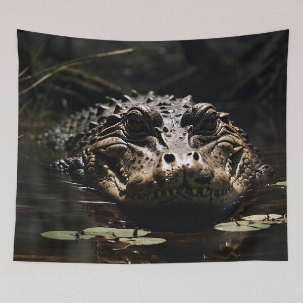 Item preview, Lurking Crocodile – Dark Waters – Mystical Animal Art designed and sold by Traumrausch.