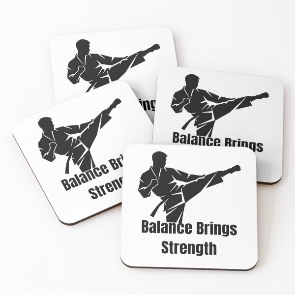 Item preview, Balance Brings Strength – Karate Silhouette Design designed and sold by LoudVictory.