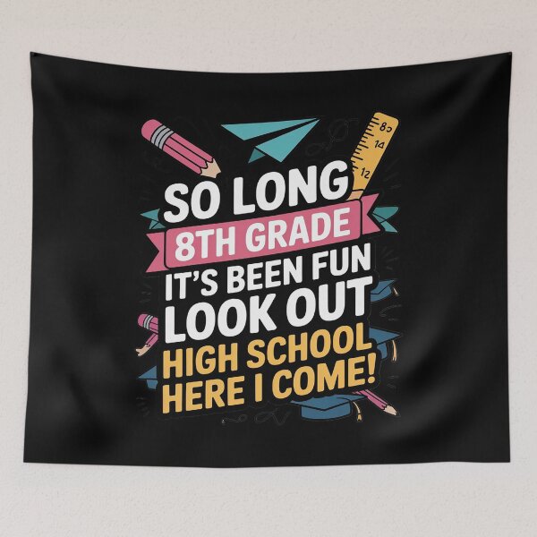 Item preview, So Long 8th Grade Hello High School Middle School Grad designed and sold by KristieRamsey.