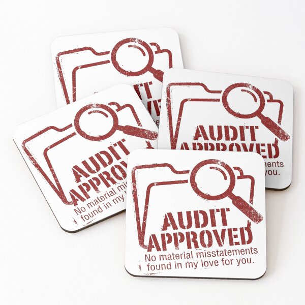 Aperçu de l'œuvre Audit approuvé pour la Saint-Valentin, sans anomalies significatives créée et vendue par FiscalFashions.