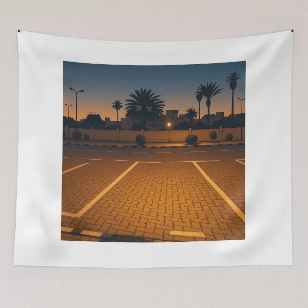 Item preview, Twilight Lines – Minimalist Coastal City Flat Art designed and sold by Sepia soul.