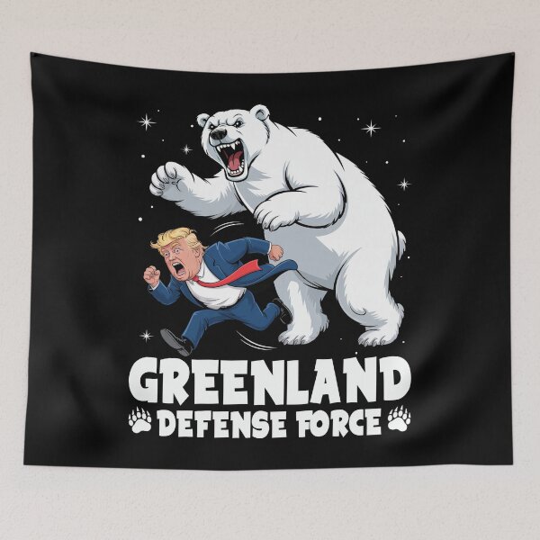 Item preview, Hands Off Greenland Flag Greenland Funny designed and sold by MackenzieBin.