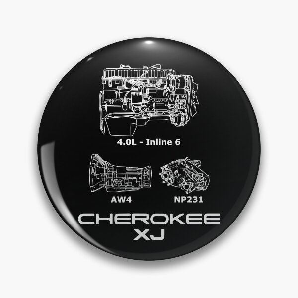 Item preview, Cherokee XJ Mechanical Drawing T-shirt White designed and sold by Off-Road-Zone.