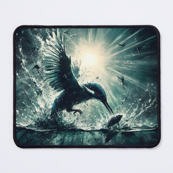 Item preview, Kingfisher Diving For Fish, Ai Generated Art  designed and sold by ACC .
