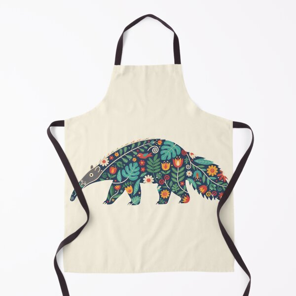 Item preview, Anteater with Floral Motifs – Hope for Wildlife Scandinavian Folk Art by heidiannemorris © designed and sold by FOLK ART FUSION by heidiannemorris.