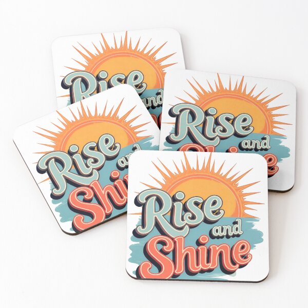 Item preview, Vibrant Rise and Shine typography with sunny background designed and sold by Creative88Art.