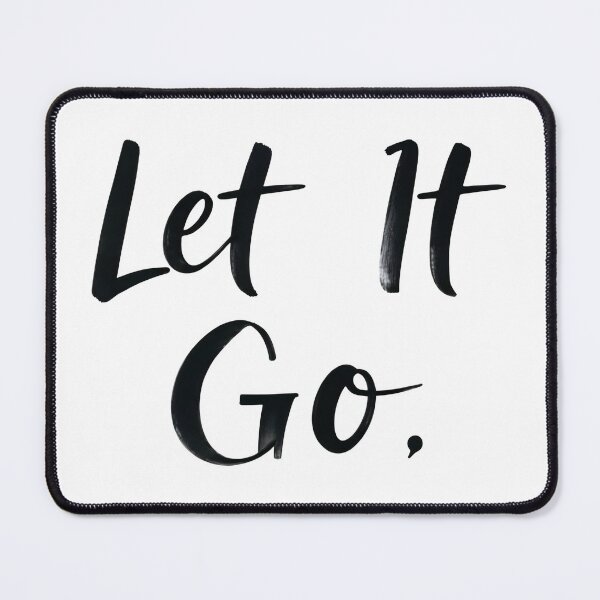 Item preview, Inspirational phrase Let It Go on black background designed and sold by Creative88Art.