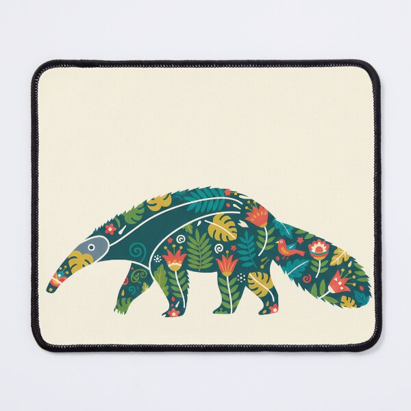 Item preview, Anteater with Floral Motifs – Hope for Wildlife Scandinavian Folk Art by heidiannemorris © designed and sold by FOLK ART FUSION by heidiannemorris.