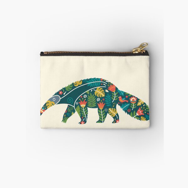Aperçu de l'œuvre Fourmilier à motifs floraux – Espoir pour la faune sauvage. Art populaire scandinave par heidiannemorris © créée et vendue par FOLK ART FUSION by heidiannemorris.
