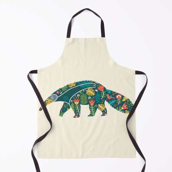 Item preview, Anteater with Floral Motifs – Hope for Wildlife Scandinavian Folk Art by heidiannemorris © designed and sold by FOLK ART FUSION by heidiannemorris.
