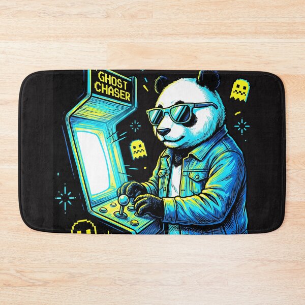 Item preview, Cool Retro Panda - Neon Arcade Ghost Chaser designed and sold by AwesomeBeyondLimits.