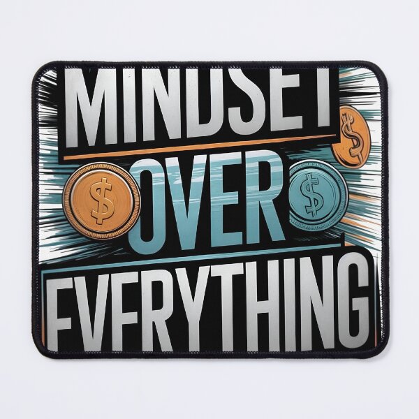 Item preview, Motivational quote Mindset over everything with money coins designed and sold by Creative88Art.