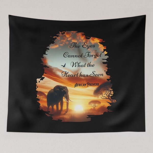 Item preview, The Eyes Cannot Forget What the Heart Has Seen African Proverb designed and sold by 5PointsDigital.