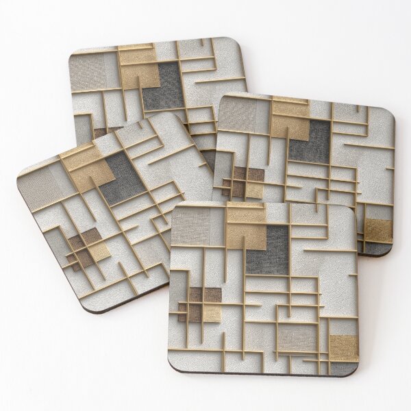 Item preview, Geometric Gold Line Pattern designed and sold by EnkiMakes.