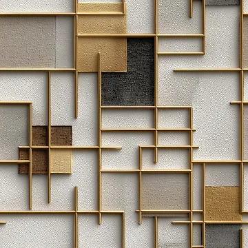 Artwork thumbnail, Geometric Gold Line Pattern by EnkiMakes