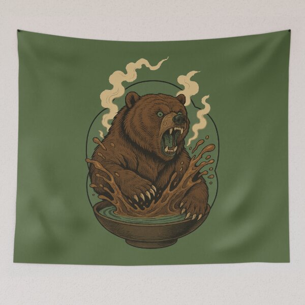 Item preview, Raging Bear Breaks the Bowl designed and sold by EdvvinStudios.