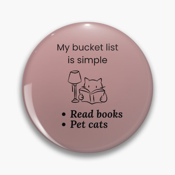 Item preview, Simple bucket list for cat and book lovers designed and sold by MeowsAndLeaves.