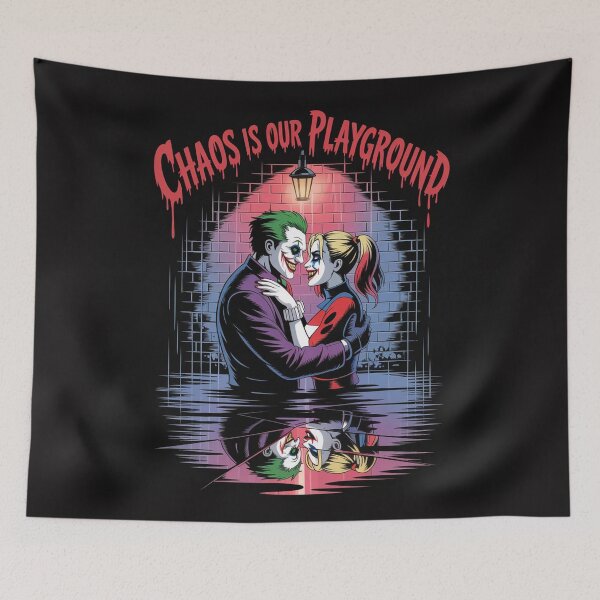 Item preview, Chaos Is Our Playground - Joker and Harley Quinn Intimate Alley Embrace designed and sold by Midnight Veil Designs.