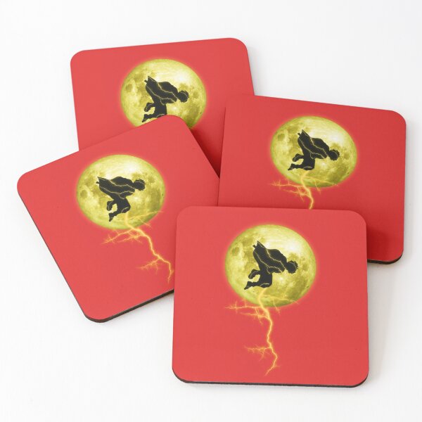 Item preview, Demon Slayer Zenitsu Thunder Breathing Silhouette - Glowing Moon & Lightning designed and sold by MrGlayga.
