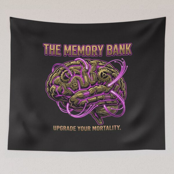 Item preview, The Memory Bank - Luxury Cyberpunk Skull with Golden RAM Teeth designed and sold by Thaivi Design.