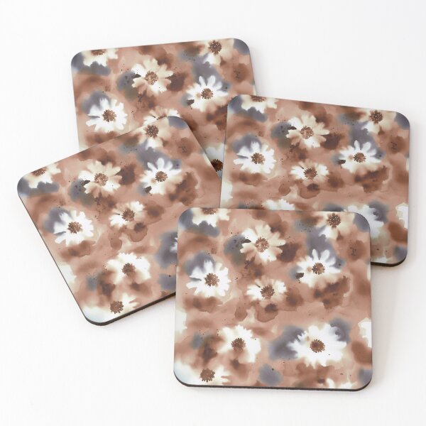 Item preview, Mocha Blossom Haze Neutral Floral Pattern Soft Botanical Aesthetic in Cream and Cocoa designed and sold by trajeado14.