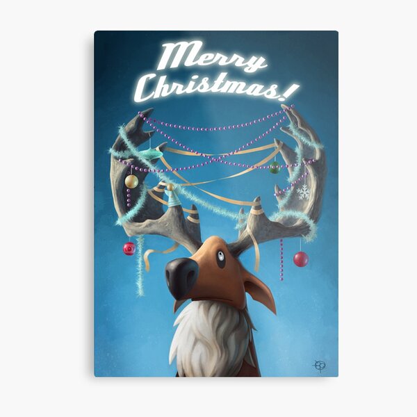 Christmas Reindeer Metal Print