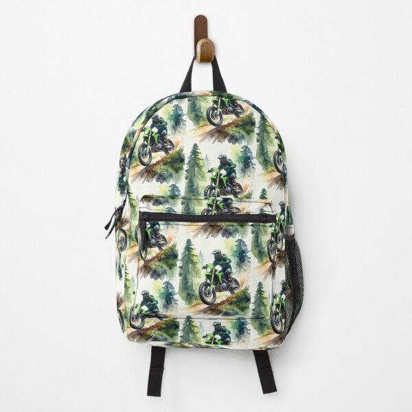 Item preview, Motocross in green, in the forest designed and sold by LiskoDesign.
