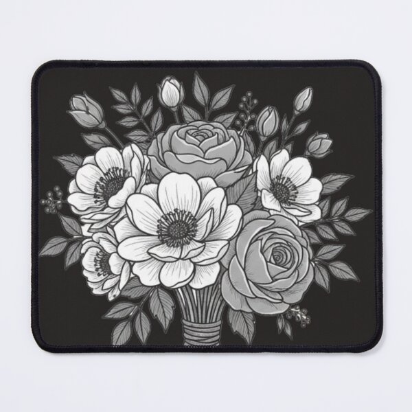 Item preview, KawisStarr Golden Botany – Minimalist Pencil Sketch Bouquet designed and sold by KawisStarr.