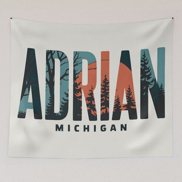 Aperçu de l'œuvre Adrian, Michigan, Adrian Mi, Adrian Michigan créée et vendue par MoMidoStore.
