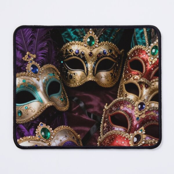 Item preview, Opulent Carnival Masks – Gold, Feathers & Jewel Tones designed and sold by Linda Roisum.