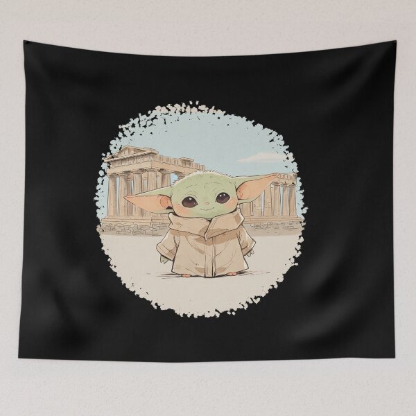 Item preview, BABY YODA AT THE ACROPOLIS designed and sold by LIS AND MELIVERSO.