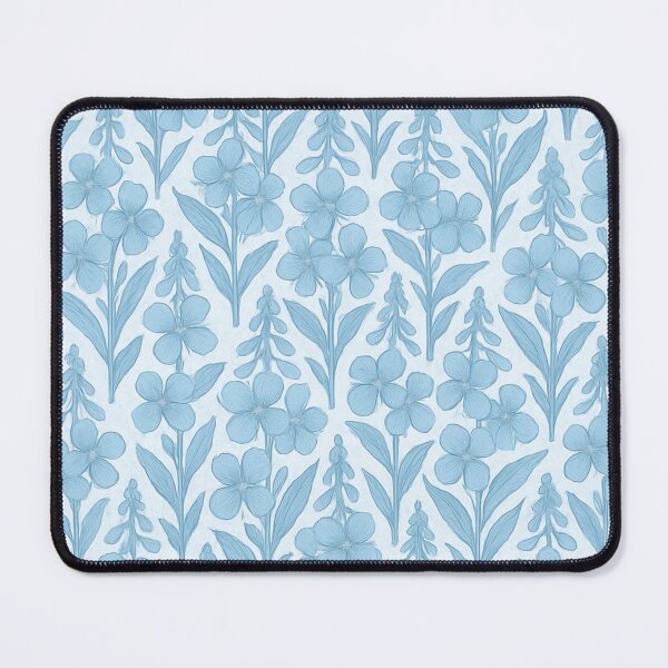 Item preview, Glacier Blue Fireweed Pattern – Alaska Wildflower Vintage Botanical Design designed and sold by Alaska Magick.