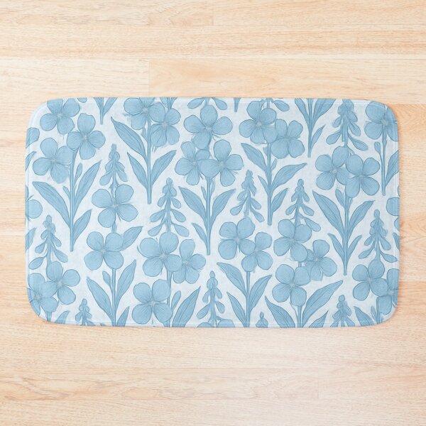 Item preview, Glacier Blue Fireweed Pattern – Alaska Wildflower Vintage Botanical Design designed and sold by Alaska Magick.