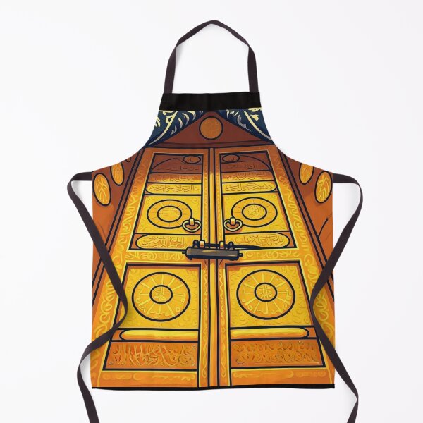 Item preview, Sacred Kaaba Door (V.2) – Golden Door & Kiswa / Makkah Islamic Wall Art designed and sold by D-Islamic.