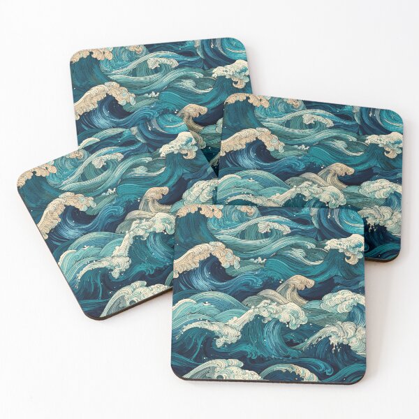 Item preview, Ocean Wave Vector Pattern designed and sold by imaginariumlab.