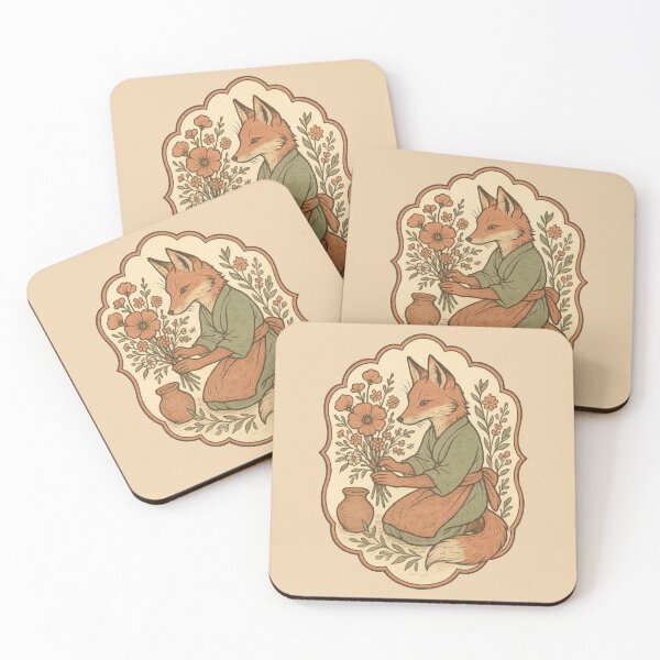 Item preview, Quiet Fox Gathering Wildflowers designed and sold by EdvvinStudios.
