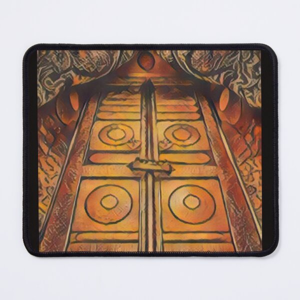 Item preview, Sacred Kaaba Door (V.4) – Golden Door & Kiswa / Makkah Islamic Wall Art designed and sold by D-Islamic.